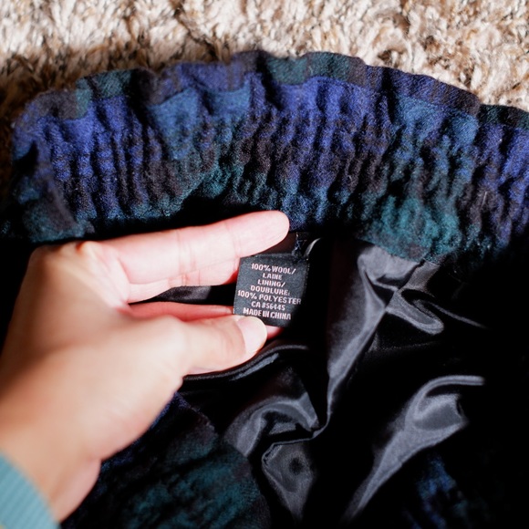 J. Crew Wool Felt Mini Skirt Scottish Plaid - Picture 4 of 7